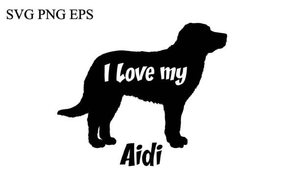 Aidi I Love My Dog Silhouette Logo Review