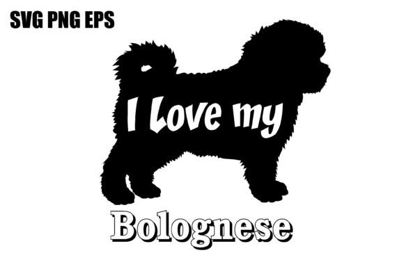 Bolognese I Love My Dog Vector