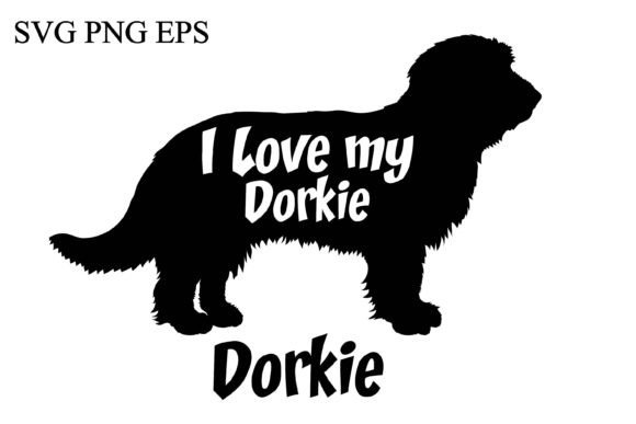 Dorkie I Love My Dog Vector