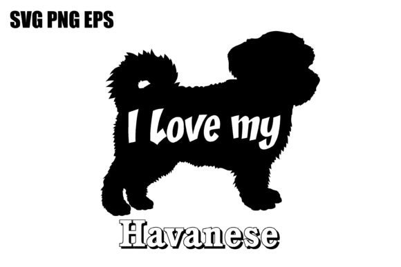 Havanese I Love My Dog Vector