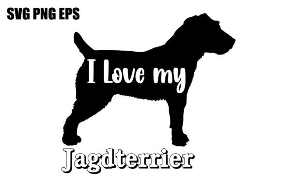 Jagdterrier I Love My Dog Vector