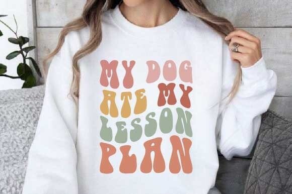 Retro My Dog Ate My Lesson Plan SVG
