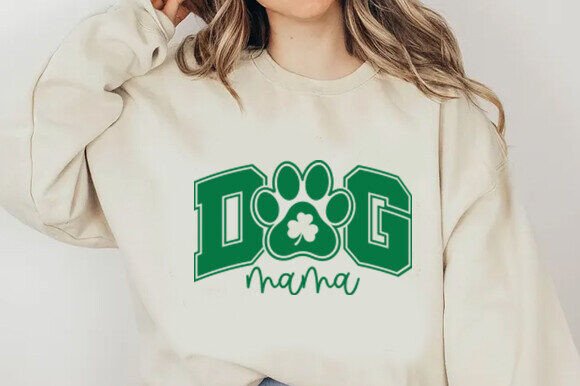 St Patrick’s Day Dog Paw Embroidery Design